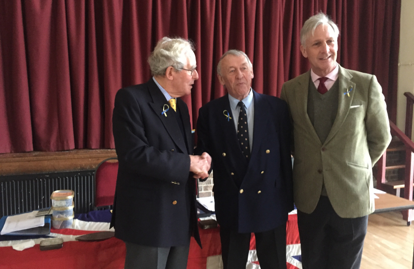 Past President & Former Chairman George Preston, Assoc. President & Cllr. Bill Trite, with Richard Drax